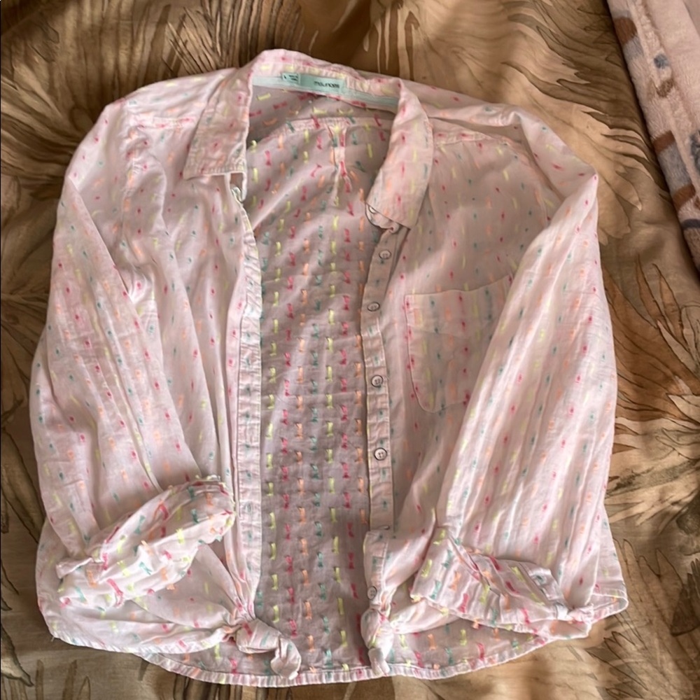 Colorful Patterned Button-Up Shirt